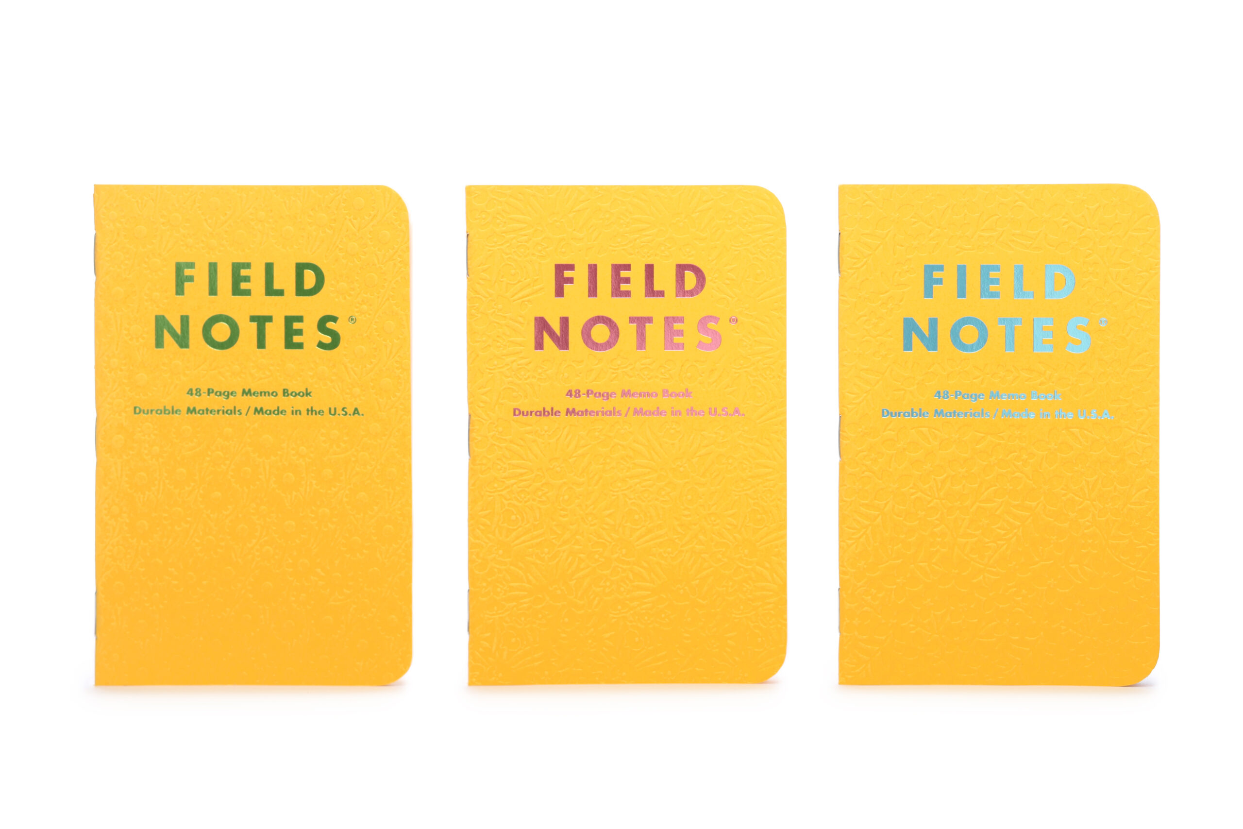 Yellow field notes notebooks